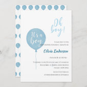 おお！風船ベイビーが生まれる！ 招待状 (正面/裏面)