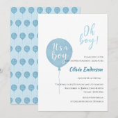 おお！風船ベイビーが生まれる！ 招待状 (正面/裏面)