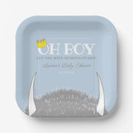 おお | Let the Wild Rumpus Start Baby Shower ペーパープレート