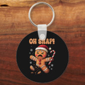 おお! snapジンジャーブレッドマン クリスマス 面白いクッキー キーホルダー (正面)
