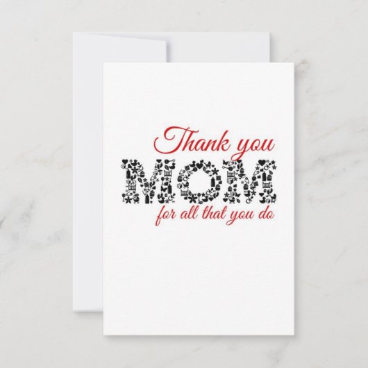 おかあさんありがとう サンキューカード (正面)