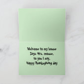 おかあさんからうれしい感謝祭。マウス カード (内部)