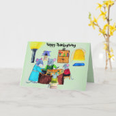 おかあさんからうれしい感謝祭。マウス カード (黄色い花)