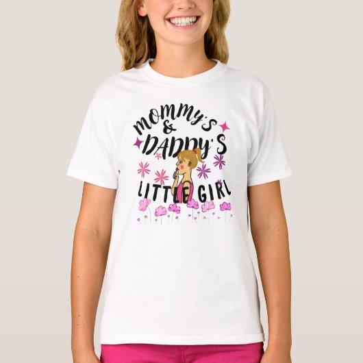 おかあさんとおとうさんの小さな娘 Tシャツ (正面)