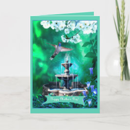 おかあさんのデイカード聖なる庭にハチドリ カード