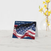 おかえりなさい!お礼を申し上げる – 軍隊グリーティングカード カード (黄色い花)