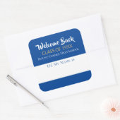 おかえりなさい!クラス懇親会名のシール スクエアシール (封筒)