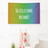 「おかえりなさい！」 虹のグラデーション 横断幕 (インサイチュ)