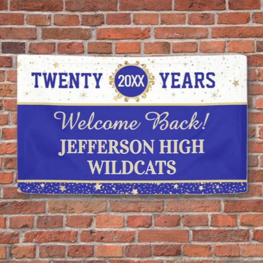 おかえりなさい!20周年同窓会お祝いバナー 横断幕