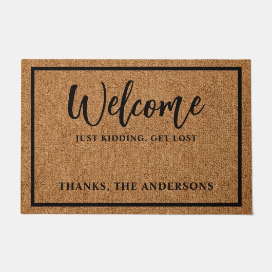 おかえりカワイイ内向的な装おもしろい置 ドアマット (正面)