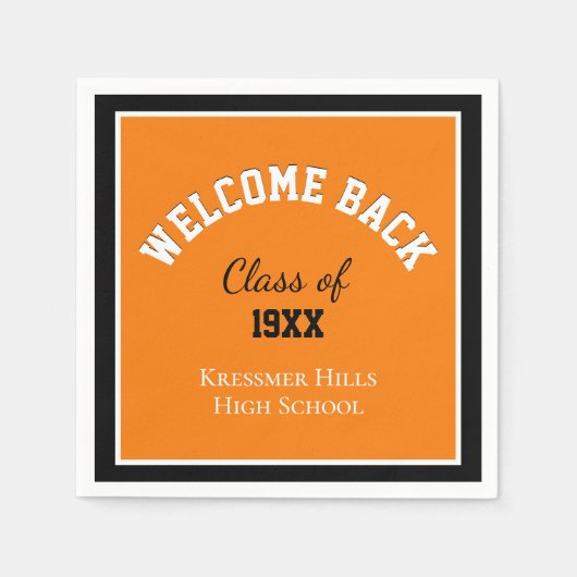 おかえり！カスタムクラス懇親会ナプキンス スタンダードカクテルナプキン (正面)