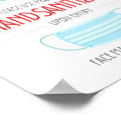 おかえり！入場の際はハンドサニタイザーを使用 ポスター (角)