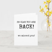 おかえり、帰ってよかった、シンプル名刺 カード (黄色い花)