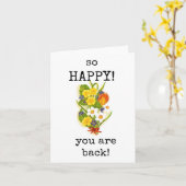 おかえり、幸せなあなたがバックカード カード (黄色い花)