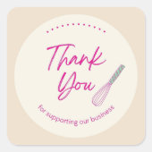 おかげさまでパン屋 スクエアシール (正面)