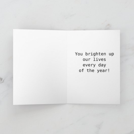 *おかげさまで*姪に対して* シーズンカード (内部)