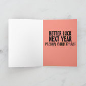 おかしいいたずらリストのクリスマスカード カード (内部)