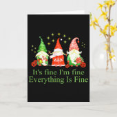 おかしいぜ、俺は平気、すべてOK、ノームのクリスマス カード (黄色い花)