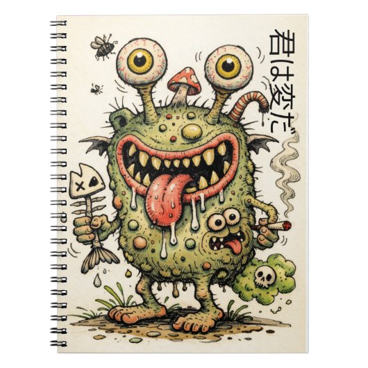 おかしいもの モンスターの漫画 少年たち ノートブック (正面)