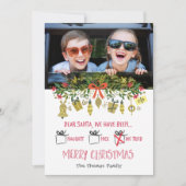 おかしいよ サンタさん 意地悪かいい子か 頑張ったよ ホリデー 招待状 (正面)