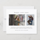 おかしいわがままな3枚写真のクリスマスカード (裏面)