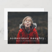 おかしいわがままな3枚写真のクリスマスカード (正面/裏面)