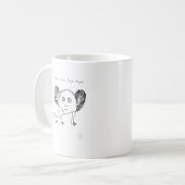 おかしいアイアイ マグカップ - 不思議で下手に描かれた動物のギフト (正面左)