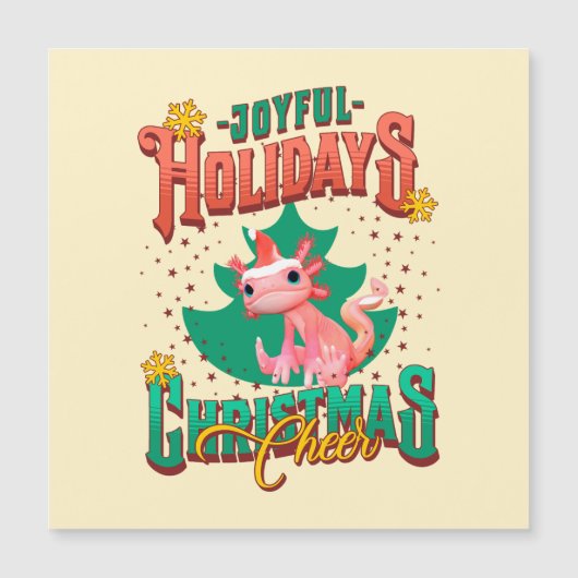 おかしいアクソロトル 楽しいホリデー クリスマス乾杯 (正面)