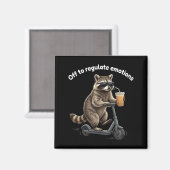 おかしいアライグマのミームで感情を調整しよう 精神 マグネット (正面/裏面)
