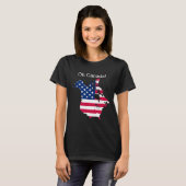 おかしいカナダ トランプ アメリカ地図 2 Tシャツ (正面フル)