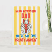 おかしいカニ アマルフィ イエローストライプ 父の日 カード (正面)