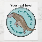 おかしいカモノハシ ワインラベル (シングルラベル)