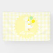 おかしいガチョウのギンガム1歳の誕生日 横断幕 (横)