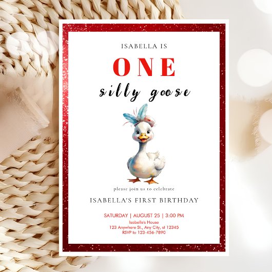 おかしいガチョウの誕生日 招待状
