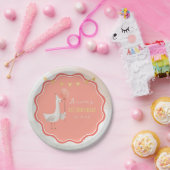 おかしいガチョウの1歳の誕生日パーソナライズ ペーパープレート (パーティー)