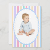 おかしいガチョウの1歳の誕生日+写真入り招待状 招待状 (裏面)
