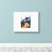 おかしいキリンUFO動物園動物変わったミーム グラフィック _ キャンバスプリント (インサイチュ (ウッドフロア))