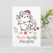おかしいクリスマスサンタ猫パーフェクトにイタズラ シーズンカード (スタンド正面)