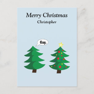 おかしいクリスマスツリー シーズンポストカード