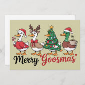 おかしいクリスマス かわいい クリスマス ゴース サンタ (正面/裏面)