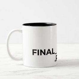 おかしいグラフィックデザイナーマグカップ Final Final V2 PDF ツートーンマグカップ