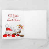 おかしいサンタとトナカイの漫画 カード (内部)