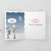 おかしいサンタクロースエイリアンクリスマス シーズンカード (内部)
