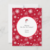 おかしいサンタクロース Keep Calm & Get Your ホホホ On シーズンカード (裏面)