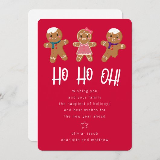 おかしいジンジャーブレッドマン シーズンカード (正面/裏面)