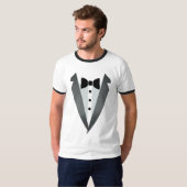 おかしいタキシードの紳士のシャツのデザイン Tシャツ (正面フル)