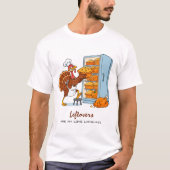 おかしいターキー感謝祭の残り物フードラバー Tシャツ (正面)