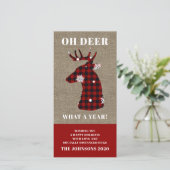 おかしいチェック柄のスノーフレーク オー ディア シーズンカード (スタンド正面)