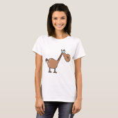 おかしいデンピー馬のシリブラウン種牡馬 Tシャツ (正面フル)