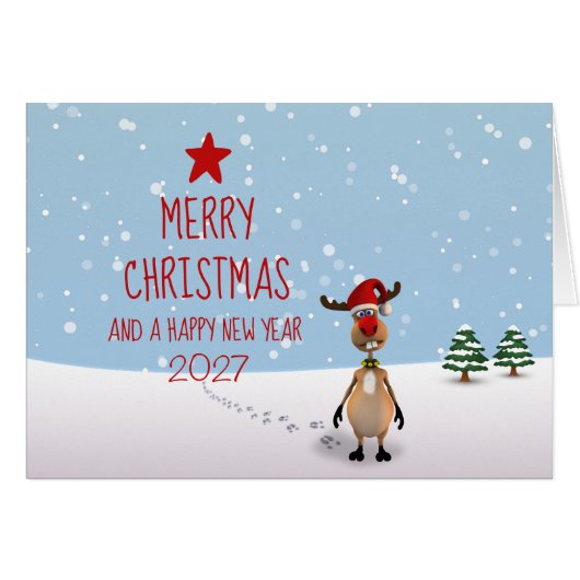 おかしいトナカイの新年クリスマスツリー2026 (正面横)